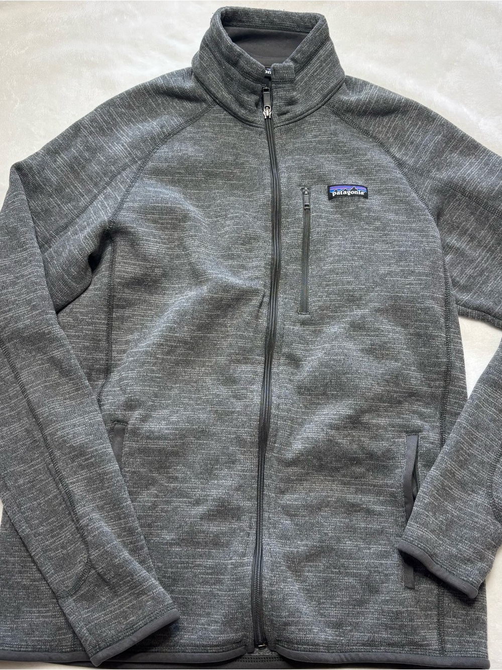 Patagonia Men's Heather Gray Full-Zip Sweater Fleece